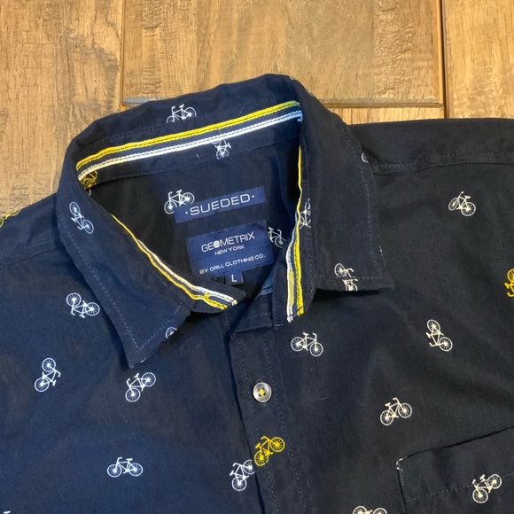 Sueded bicycle button down. Size L - Picture 2 of 4